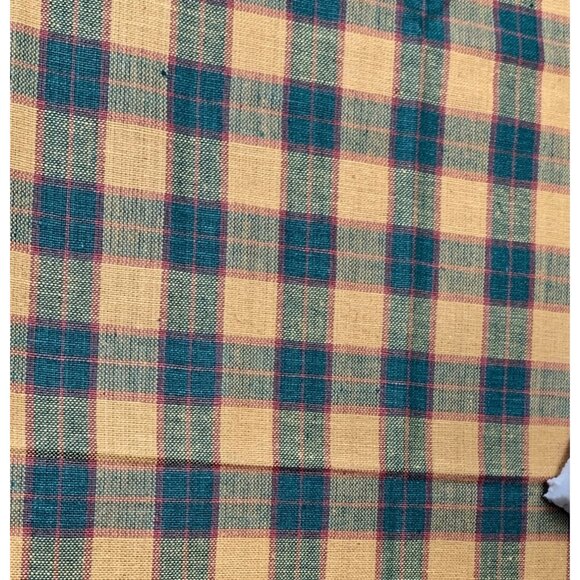 Yellow & Green Plaid Cotton Fabric 19 Inches X 40 Inches Rustic Crafting Materia - Picture 1 of 3